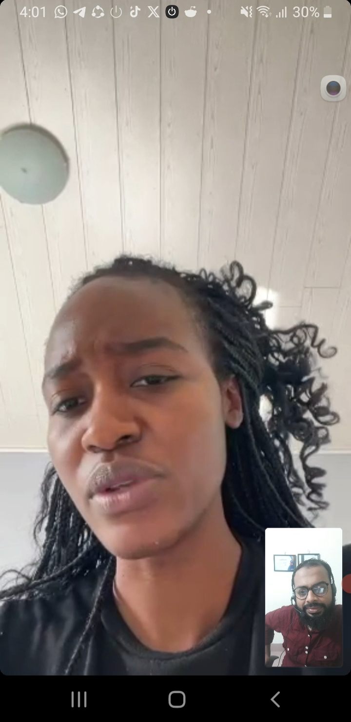 Mobile video call with a creator and Md Khalid Khan
