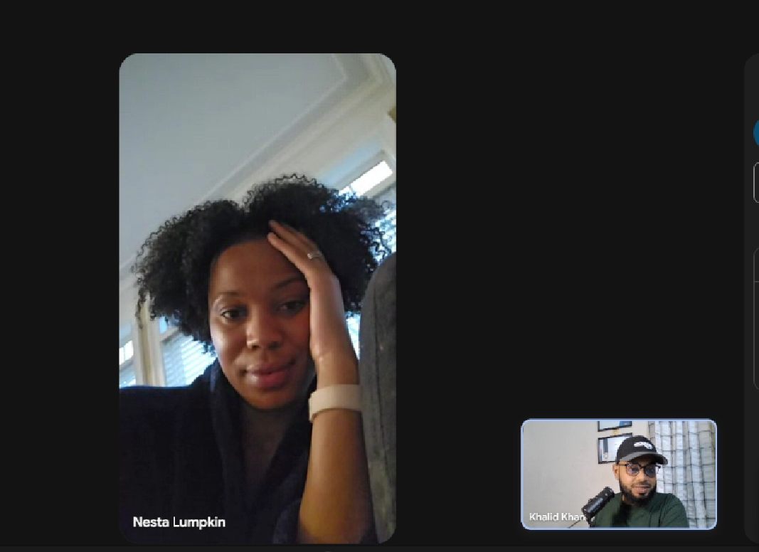 Client meeting screenshot during YouTube channel strategy discussion